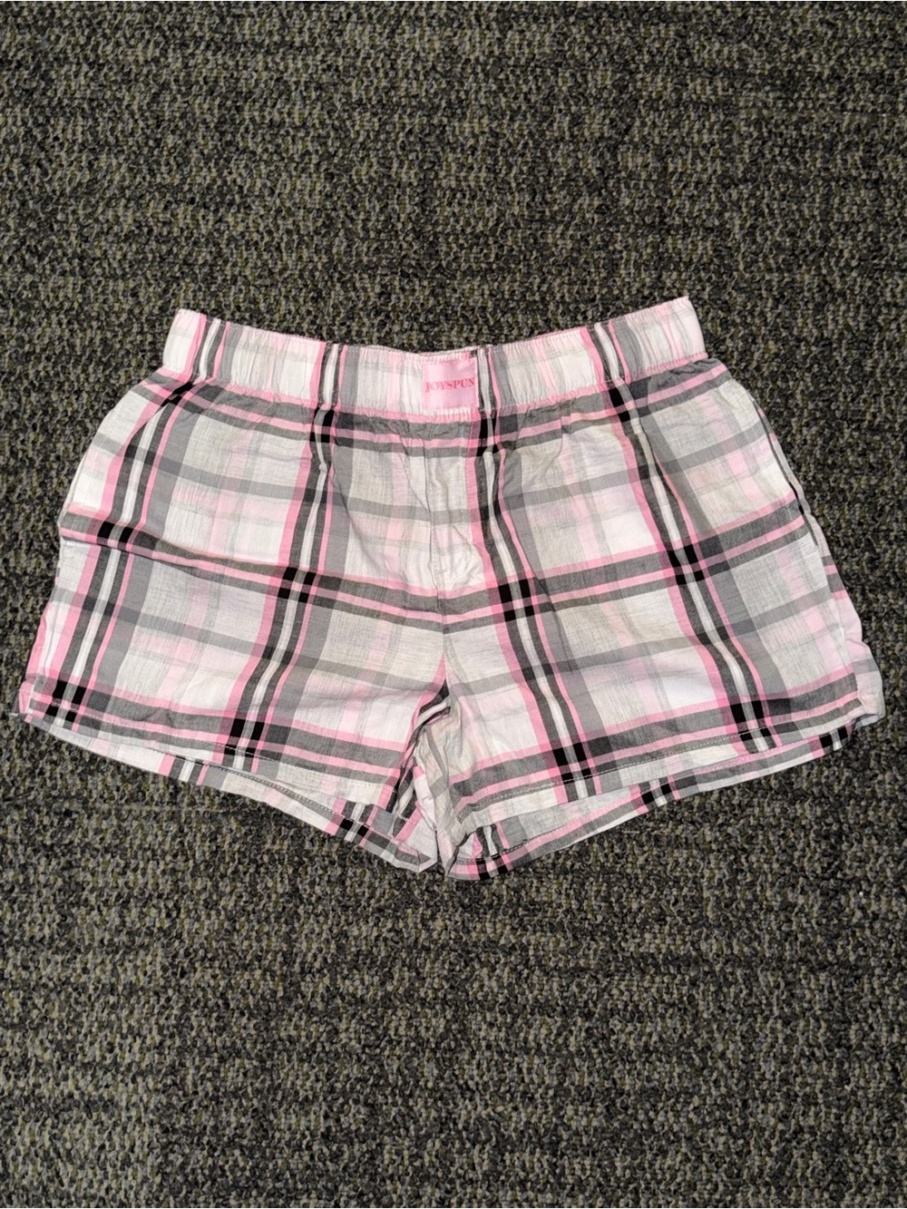 Women’s Pink Plaid Pajama Shorts